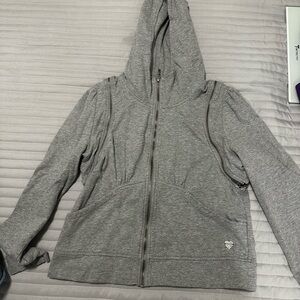 Juicy couture Gray Zip-Up Hoodie with Heart Logo